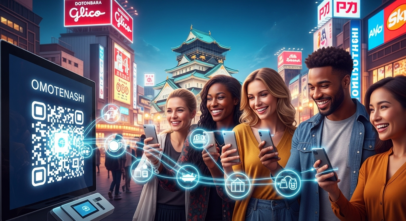 TTS進化と多言語QR案内のイメージ